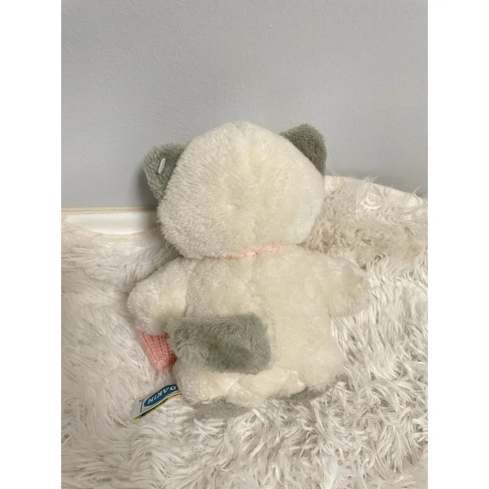 Dakin Bintage Cat Plush White with Mittens Small